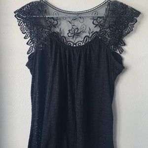 Black lace blouse